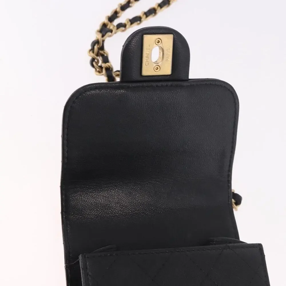 Chanel Matelasse Chain Shoulder Bag Black